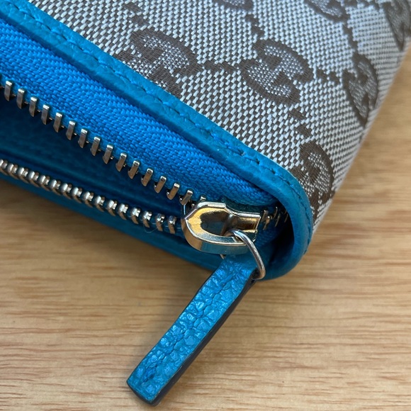 GUCCI JACKIE BARDOT HOBO & WALLET TURQUOISE - Picture 15 of 16